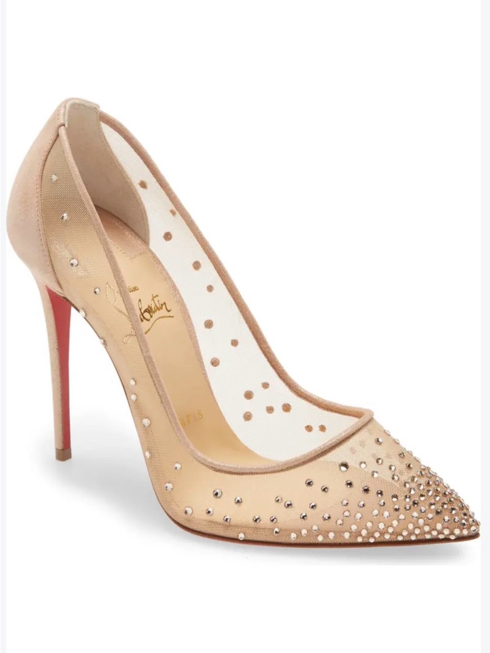 Christian Louboutin Follies Strass Mesh Pumps